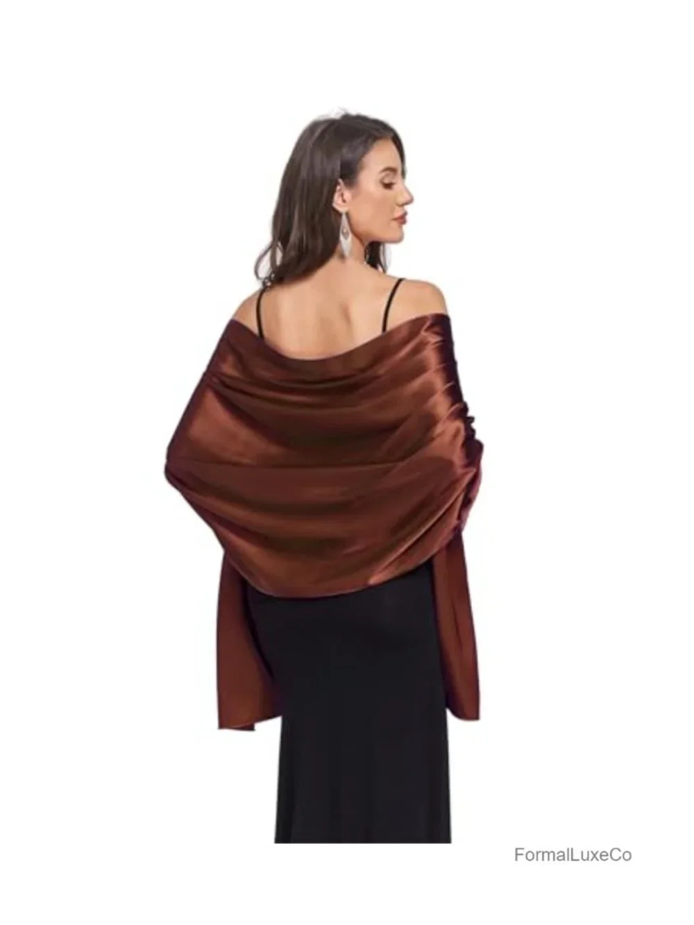 Satin Shawl Wrap for Evening Dresses, Bridal, Formal Occasion